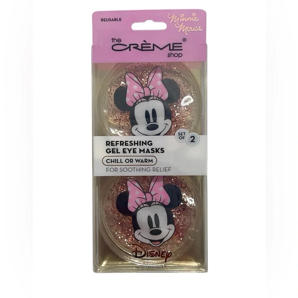 The Creme Shop Minnie Mouse Refreshing Reusable Gel Eye Masks Chill or Warm NIB